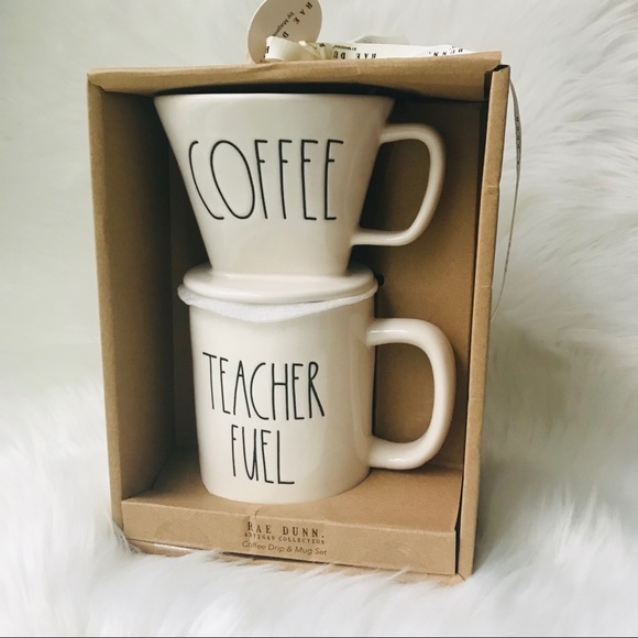 Rae Dunn Other - NWT Rae Dunn COFFEE TEACHER FUEL Coffee Drip Mug